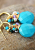 Boho Earrings, Dangle Earrings, Blue Amazonite, Celebrate